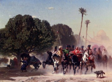 horse cats Painting - The Horse Guard Arabian Alberto Pasini